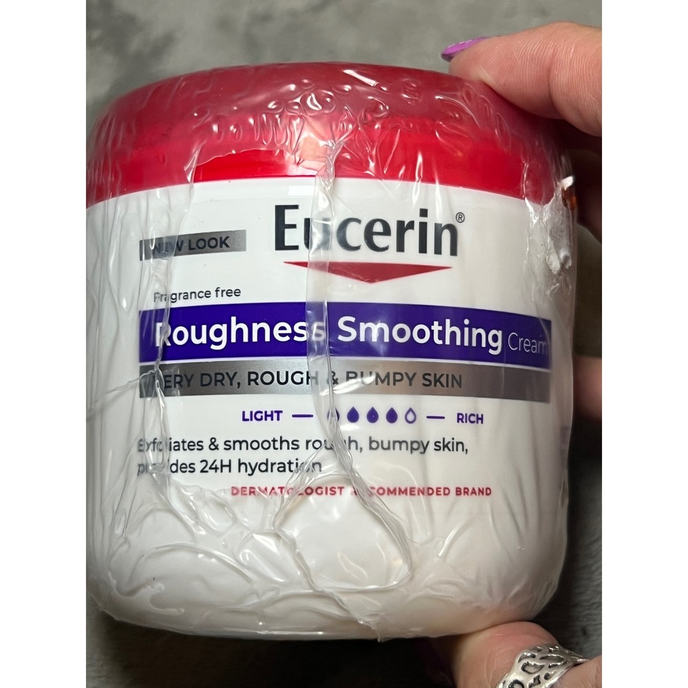 2 Pack Eucerin Roughness Smoothing Cream 16oz Urea Ceramide Dry Bumpy Skin New - Picture 3 of 6